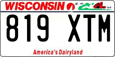 WI license plate 819XTM