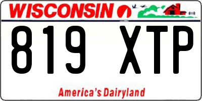 WI license plate 819XTP