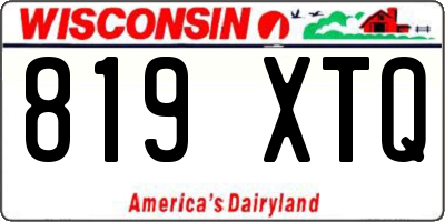 WI license plate 819XTQ