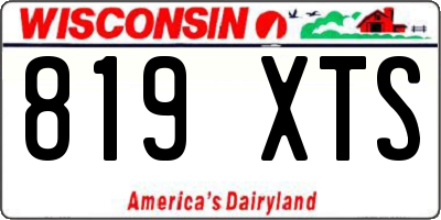 WI license plate 819XTS