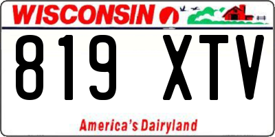 WI license plate 819XTV