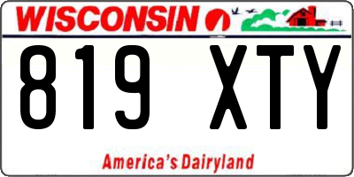 WI license plate 819XTY