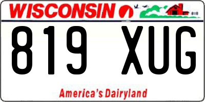 WI license plate 819XUG