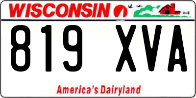 WI license plate 819XVA