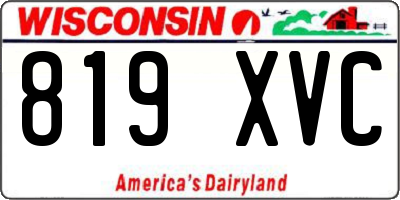 WI license plate 819XVC