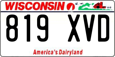 WI license plate 819XVD