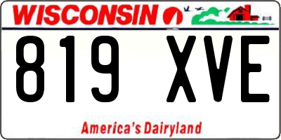 WI license plate 819XVE