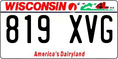 WI license plate 819XVG