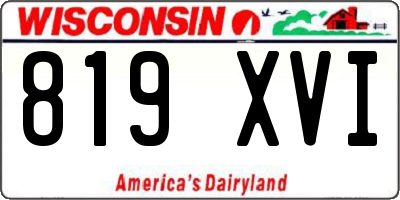 WI license plate 819XVI
