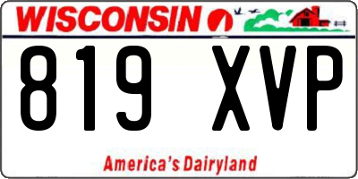WI license plate 819XVP