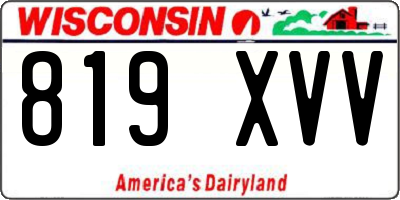 WI license plate 819XVV