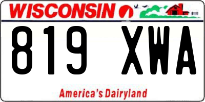 WI license plate 819XWA