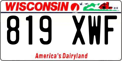 WI license plate 819XWF
