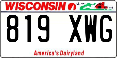 WI license plate 819XWG
