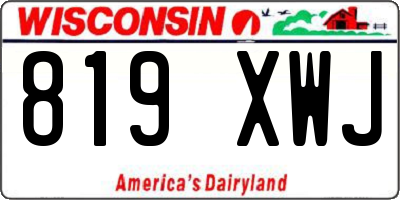 WI license plate 819XWJ