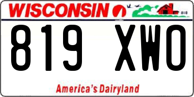 WI license plate 819XWO