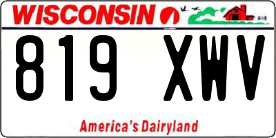 WI license plate 819XWV