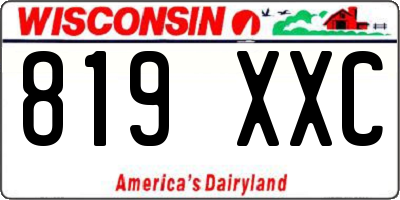 WI license plate 819XXC