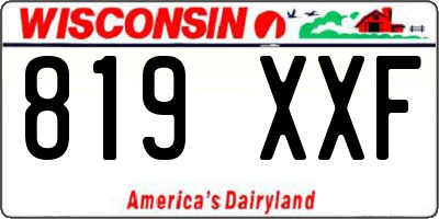 WI license plate 819XXF
