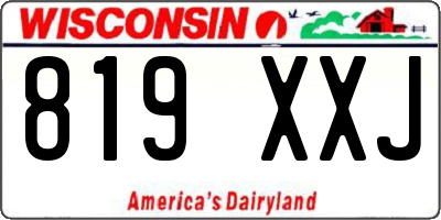 WI license plate 819XXJ
