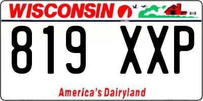 WI license plate 819XXP