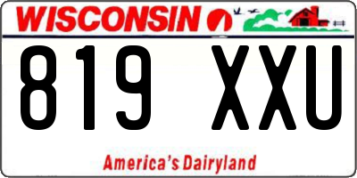 WI license plate 819XXU