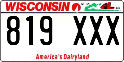 WI license plate 819XXX