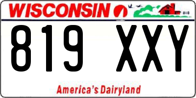 WI license plate 819XXY