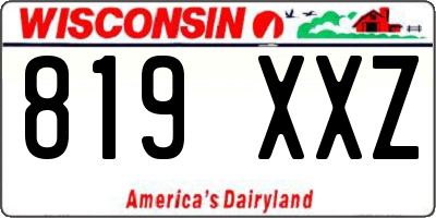 WI license plate 819XXZ