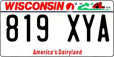 WI license plate 819XYA