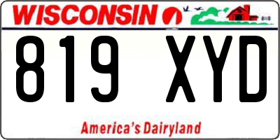 WI license plate 819XYD