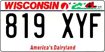 WI license plate 819XYF