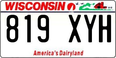 WI license plate 819XYH