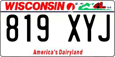 WI license plate 819XYJ