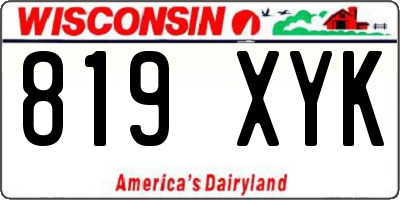 WI license plate 819XYK