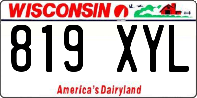 WI license plate 819XYL
