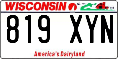 WI license plate 819XYN