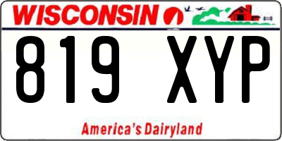 WI license plate 819XYP