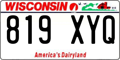 WI license plate 819XYQ