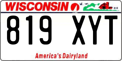 WI license plate 819XYT