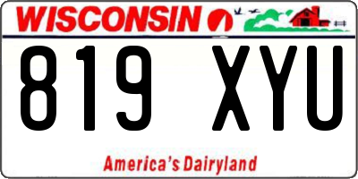 WI license plate 819XYU