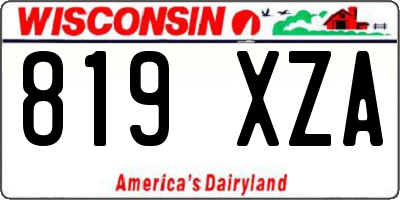 WI license plate 819XZA