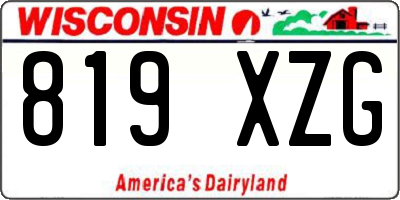 WI license plate 819XZG