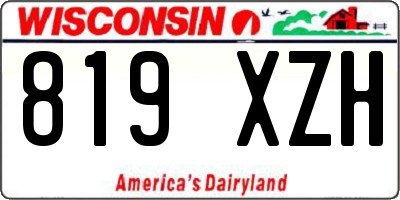 WI license plate 819XZH