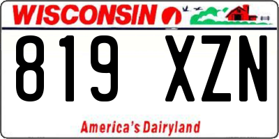 WI license plate 819XZN