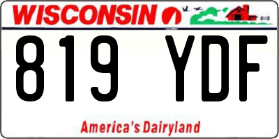 WI license plate 819YDF