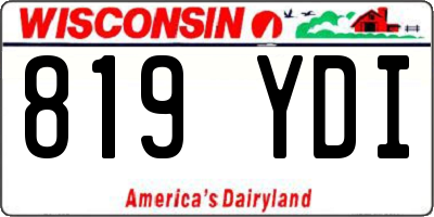 WI license plate 819YDI
