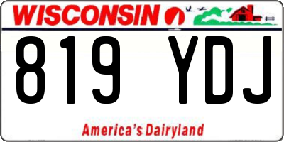 WI license plate 819YDJ