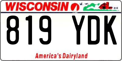 WI license plate 819YDK
