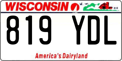 WI license plate 819YDL